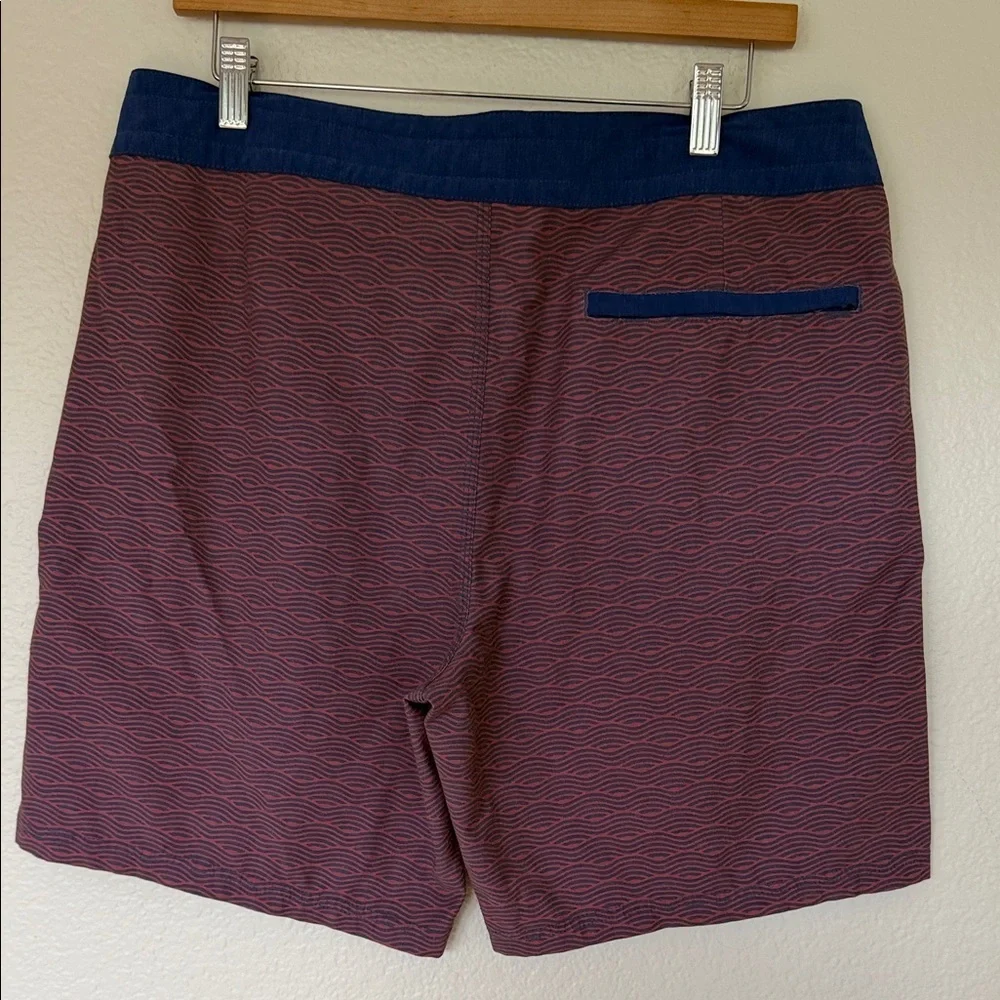 Fair Harbor Blue and Red Swim Shorts